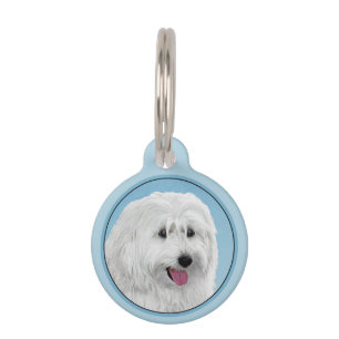 Médaillon Pour Animaux Peinture de chien des lowland polonais - Art du ch
