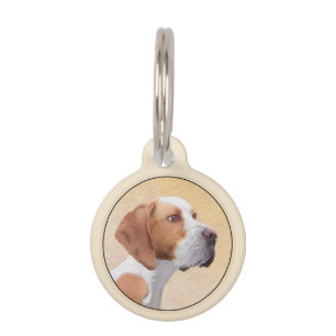 Médaillon Pour Animaux Peinture de pointeur - jolie art original de chien