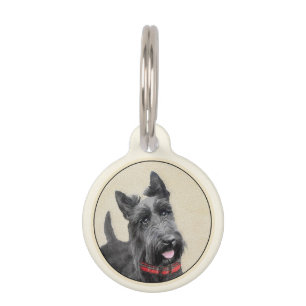 Médaillon Pour Animaux Peinture écossaise Terrier - Cute Original Chien A
