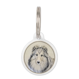 Médaillon Pour Animaux Peinture Shetland Sheepdog - Jolie art original ch
