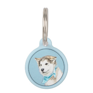 Médaillon Pour Animaux Peinture Sibérienne Husky Puppy - Art Chien origin