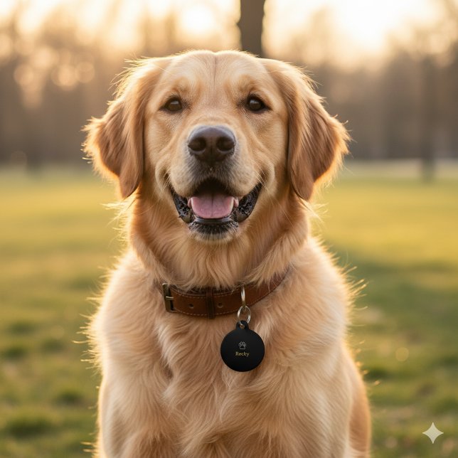 Médaillon Pour Animaux Personalized Cute Custom Paw Print Name (Personalized Cute Custom Paw Print Name Pet ID Tag)