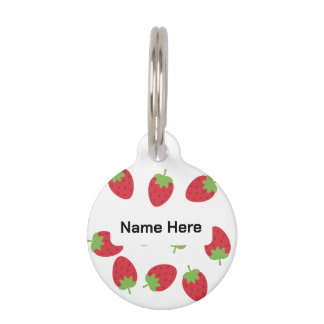 Médaillon Pour Animaux Personalized Strawberry Pet ID Tag