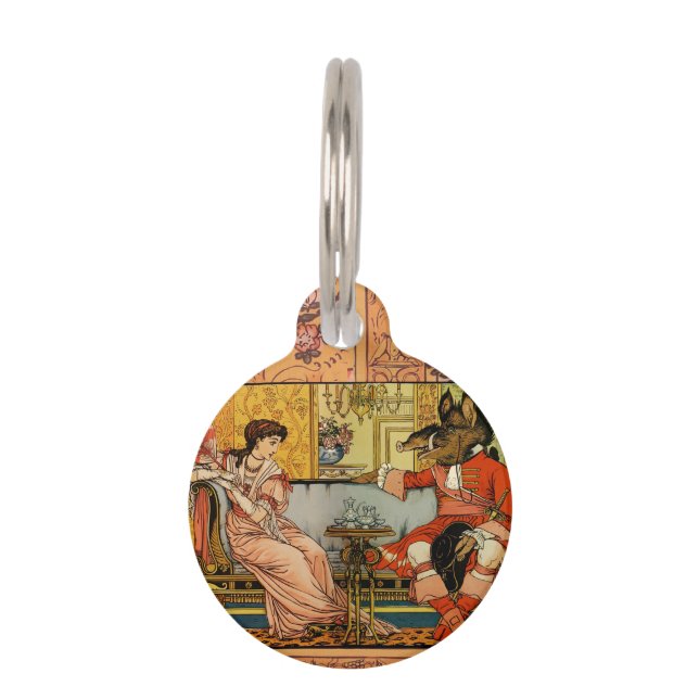 Médaillon Pour Animaux Personnages Classiques de Contes de Fées de Beauté (Devant)