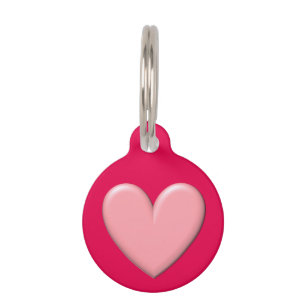 Médaillon Pour Animaux Personnalisable Puffy Heart