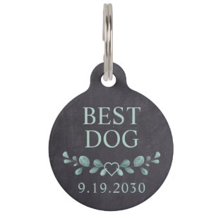 Médaillon Pour Animaux Personnalisé Best Dog Rustic Pet Mariage
