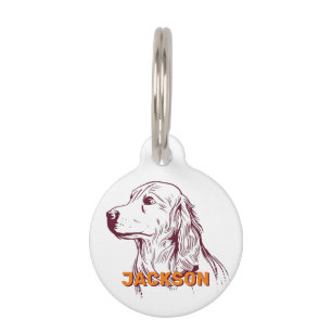 Médaillon Pour Animaux Personnalisé Golden Retriever Amoureux des chiens 