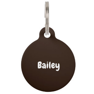Médaillon Pour Animaux Personnalisé Nom Photo Dark Brown Pet