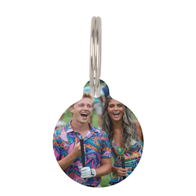 Médaillon Pour Animaux Personnaliser et personnalisation de photo de golf (Devant)