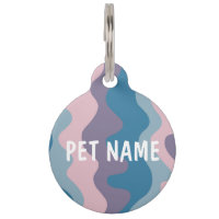 PERSONNALISER IT Blue Retro Curvy Stripes coloré a