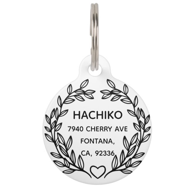 Médaillon Pour Animaux Personnaliser l'amour de vos animaux de compagnie  (Devant)