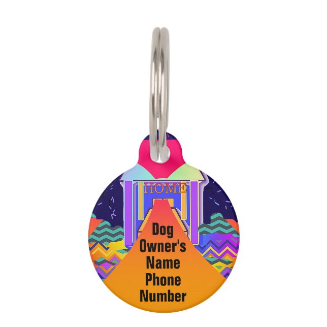 Médaillon Pour Animaux Personnaliser le nom du propriétaire du chien Numé (Devant)