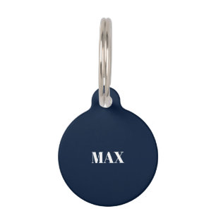 Médaillon Pour Animaux Personnaliser personnaliser marine bleu chien Nom