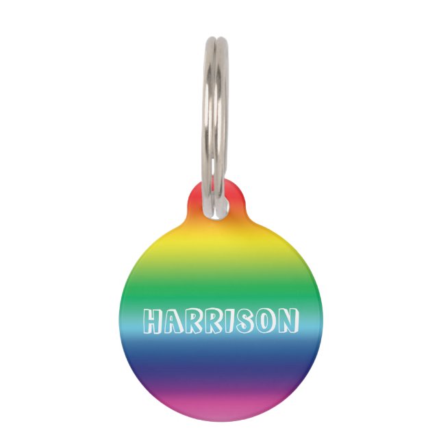 Médaillon Pour Animaux Personnaliser, personnalisez le chien LGBTQ, Nom d (Devant)