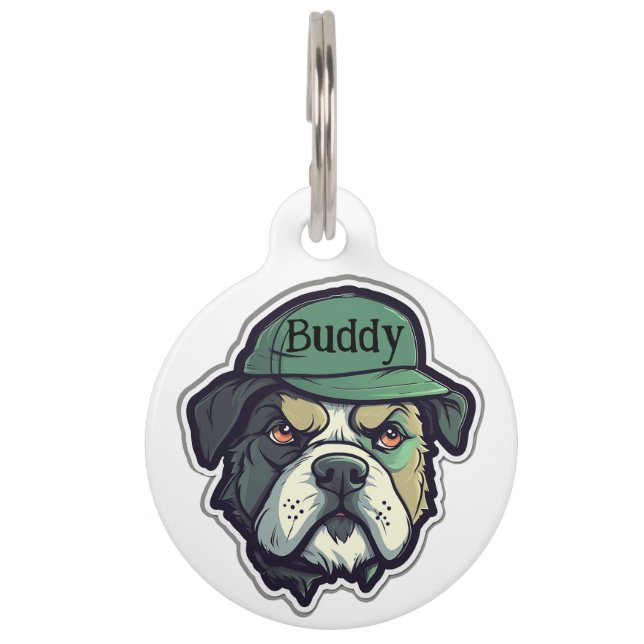 Médaillon Pour Animaux Personnalisez Boxer (Devant)