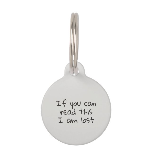 Médaillon Pour Animaux Pet Chien Chat Drôle Humour ID Personnaliser (Devant)