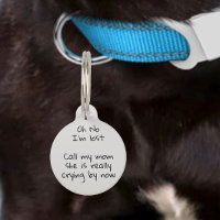 Pet Chien Chat Drôle Humour ID Personnaliser