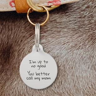 Médaillon Pour Animaux Pet Chien Chat Drôle Humour ID Personnaliser perdu