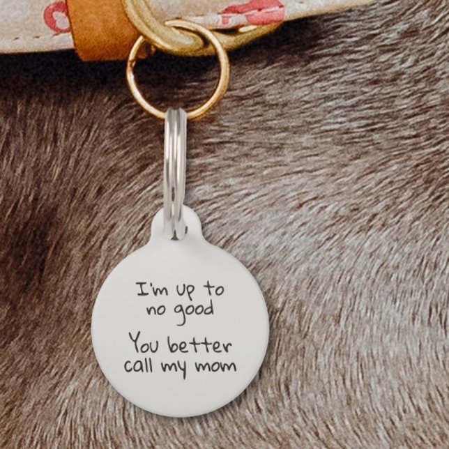 Médaillon Pour Animaux Pet Chien Chat Drôle Humour ID Personnaliser perdu (Créateur téléchargé)