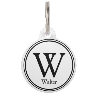 Médaillon Pour Animaux Pet ID Personalized Custom Name Tags - Minimal