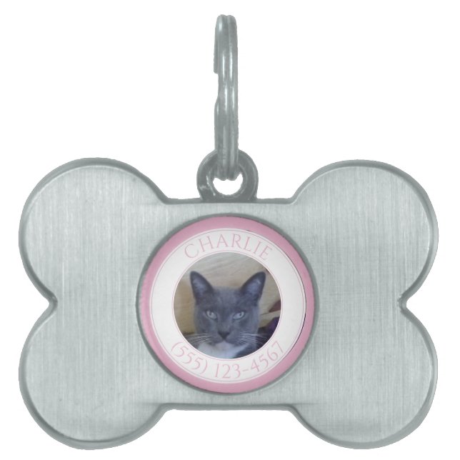 Médaillon pour animaux PET LOVE / Rose (Devant)