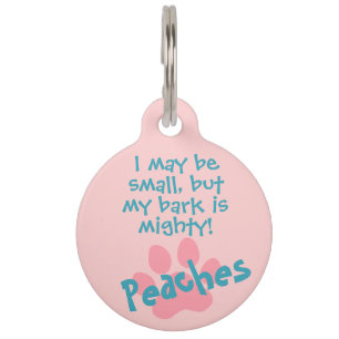 Médaillon Pour Animaux Pet Lover Drôle Citation Peach Pink Perdu