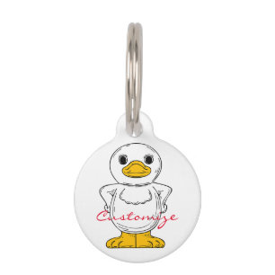 Médaillon Pour Animaux Petit canard blanc debout Thunder_Cove