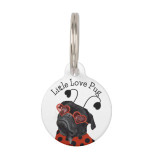 Médaillon Pour Animaux Petit Carlin d'amour   Cadeau aux amoureux du Carl
