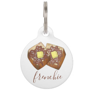 Médaillon Pour Animaux Petit-déjeuner Pain perdu Frenchie Bulldog Nourrit