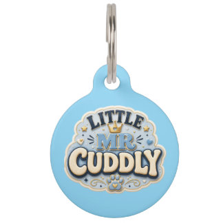 Médaillon Pour Animaux Petit Monsieur Câlin Insigne d'identification pour
