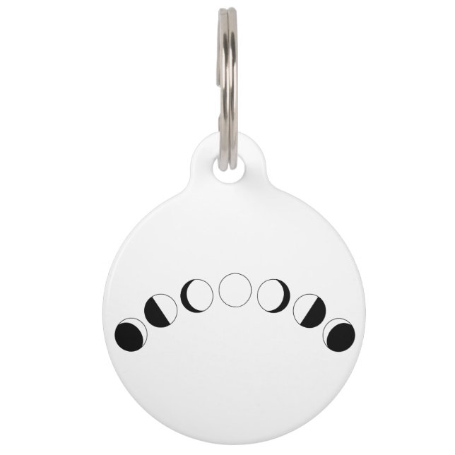 Médaillon Pour Animaux Phases de la lune (Devant)