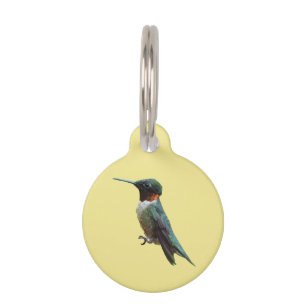 Médaillon Pour Animaux Photographie d'oiseau de colibri à gorge rubis