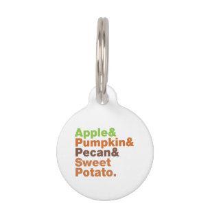 Médaillon Pour Animaux Pies de vacances ~ Fête Noël Thanksgiving Noël