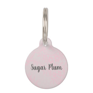 Médaillon Pour Animaux Pink Dentelle Pet Chien Chat Perdu ID