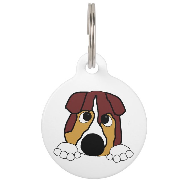 Médaillon Pour Animaux pique rouge tri aussie (Devant)