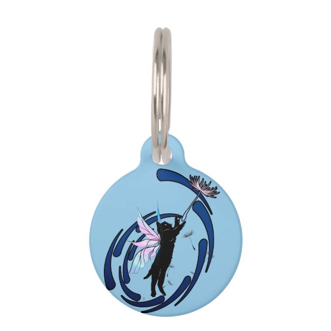 Médaillon Pour Animaux Pissenlit Chat Cosmique (Devant)