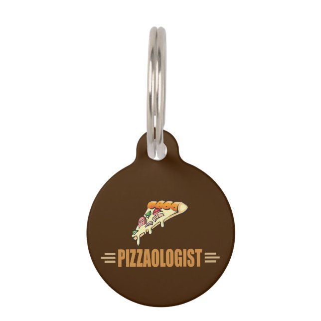 Médaillon Pour Animaux Pizza drôle (Devant)