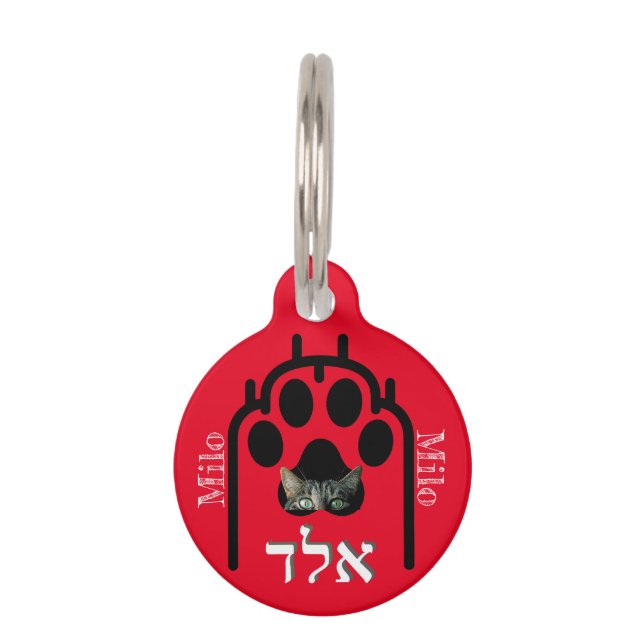 Médaillon Pour Animaux Placa para macotas Pequeña, ¨b'li ayin hara¨ (Devant)
