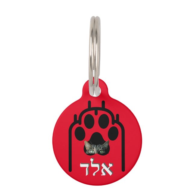 Médaillon Pour Animaux Placa para macotas Pequeña, ¨b'li ayin hara¨ (Devant)