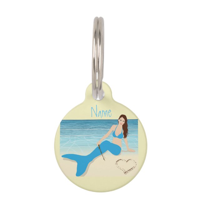 Médaillon Pour Animaux Plage Mermaid Valentine Thunder Cove (Devant)