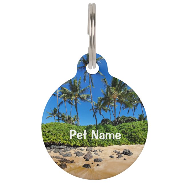 Médaillon Pour Animaux Plage Sunny Maui (Devant)