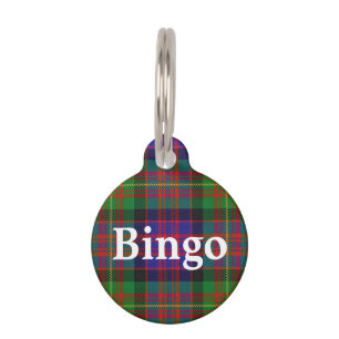 Médaillon Pour Animaux Plaid de tartan heureux de Carnegie de clan