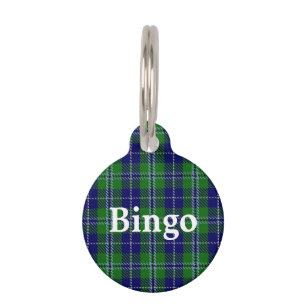 Médaillon Pour Animaux Plaid de tartan heureux de Douglas de clan