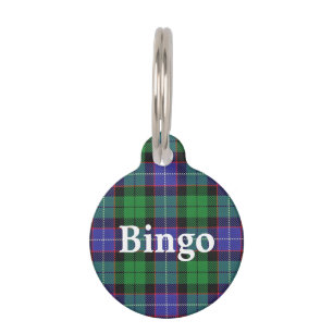 Médaillon Pour Animaux Plaid de tartan heureux de Galbraith de clan