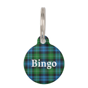 Médaillon Pour Animaux Plaid de tartan heureux de Lamont de clan d'animal