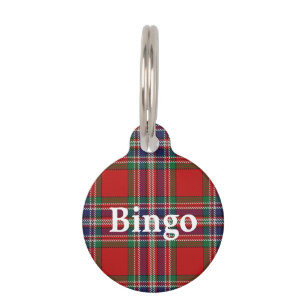 Médaillon Pour Animaux Plaid de tartan heureux de MacFarlane de clan