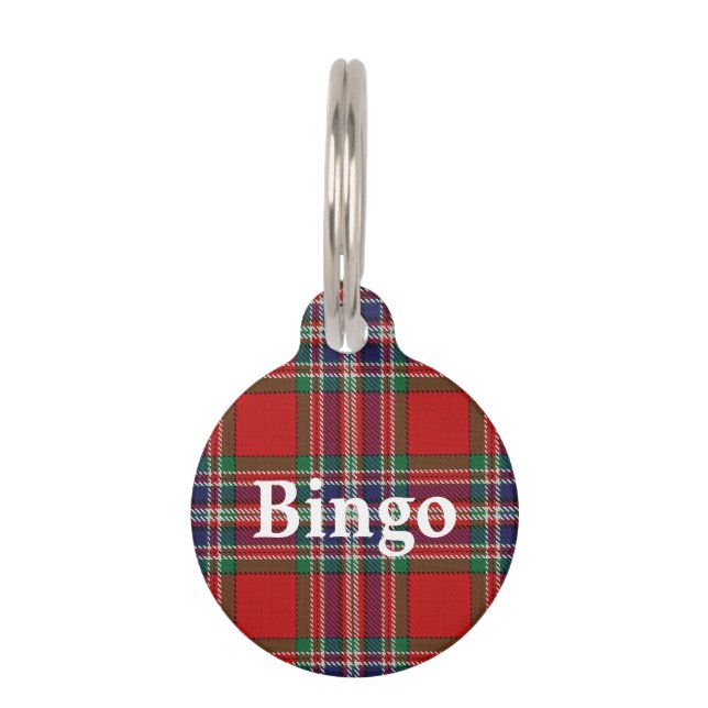 Médaillon Pour Animaux Plaid de tartan heureux de MacFarlane de clan (Devant)