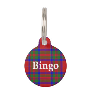 Médaillon Pour Animaux Plaid de tartan heureux de MacGillivray de clan