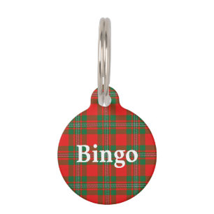 Médaillon Pour Animaux Plaid de tartan heureux de MacGregor de clan