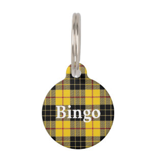 Médaillon Pour Animaux Plaid de tartan heureux de MacLeod de clan